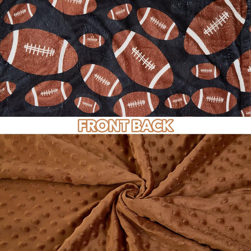 Football Baby Blanket for Boys Girls Soft Fleece Minky Blanket with Dotted Backing Double Layer Newborn Toddler Blankie for Nursery Stroller Crib ...