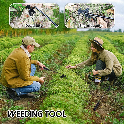 Weeder Puller Tool Weeding Tools Weed Puller Tool for Weed Artifact Uprooting Weeding Tool,4 Teeth Manganese Gardening Hand Weeder Tools,Garden We...