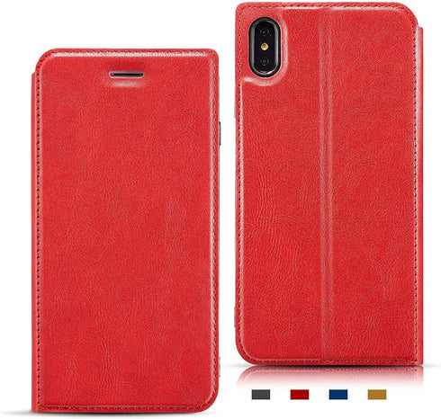 ZCDAYE Wallet Case for iPhone X,iPhone Xs Cover,Magnetic Premium Vintage PU Leather Shockproof Folio Flip Case Cover with Card Slots Kickstand for...