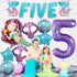 KatchOn Shiny Mermaid 5th Birthday Decorations - Pack of 9 | Mermaid Balloons, Banners, Party Decorations...