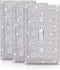 Gaocai 3 Pcs Silver Shiny Silver Rhinestones Light Switch Cover Plate Kitchen Home Decorative Single Toggle Wall Plate Durable Wall Outlet...