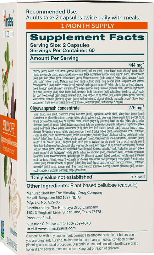 Himalaya StressCare, 30 Day Supply - Herbal Adrenal Support for Calming Relaxation, Stress Relief, Energy Support and Occasional Sleeplessness - V...