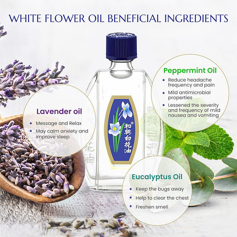 White Flower External Analgesic Balm Oil Pain Relief Oil 20ml/ 0.676fl Oz, Authentic US Import (1 Pack)...