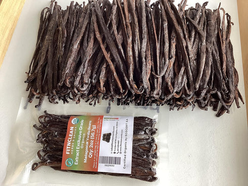 2oz Madagascar Organic Vanilla Beans Extract Exclusive Grade B. Certified USDA Organic | Weight - 2 Ounces (1/8 Lb) by FITNCLEAN VANILLA Bulk Dry ...