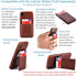 Dockem M1 Card Case for iPhone XR (6.1"): Slim Genuine Leather Wallet Case with Built-in Metal Plate for Magnetic Mounting and Lay-Flat Card Slot:...