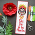 Povitrulya Counted cross Stitch Bookmark Kit 'Feliz Dia de los Muertos!' - DIY Embroidery set for Adults with Paper pattern, 16-count Aida Canvas ...