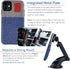 Dockem Wallet Case for iPhone 11: Built-in Metal Plate for Magnetic Mounting & 2 Card Holders (6.1" Luxe M2 Synthetic Leather, Blue & Grey)...