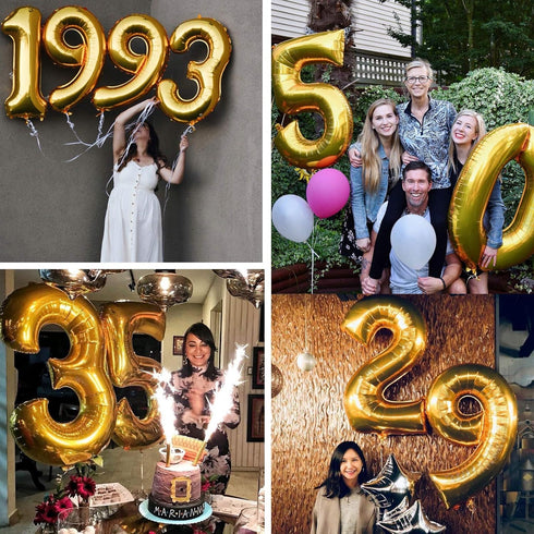 Lovoir 40 Inch Large Gold Number 1 Balloon Extra Big Size Jumbo Digit Mylar Foil Helium Balloons for Birthday Party Celebration Decorations Gradua...