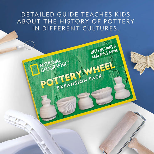 National Geographic Pottery Wheel Refill Kit - Air Dry Clay, Tools & Accessories for Kids...