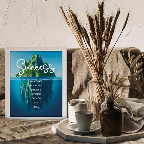 Posterizer 1 pcs-Success encouraging daily reminder-Motivational & Inspirational Art-Workplace & Office Art-Decor for Home & Office- UNFRAMED Wall...