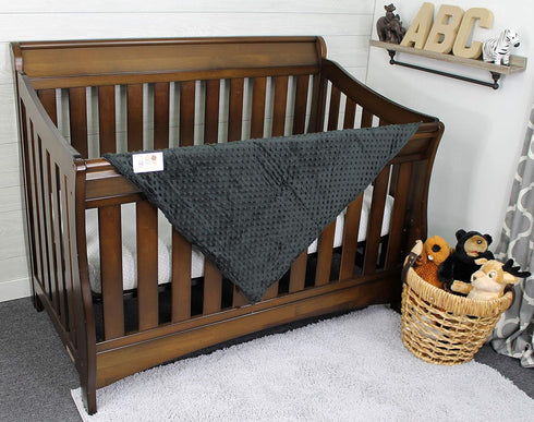 Top Tots Baby Blanket - Minky, Gray, Brown and Black Camouflage...
