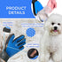 Pet Grooming Glove, Detangles and Cleans Your Pets' Fur by Removing Damaged Fur. Hair Removal and Massage gloves For Dogs and Cats, Removes Knots ...