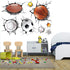 3D Rugby Football Basketball Volleyball Soccer Ball Wall Decals Stickers Wall Stickers Decals Wall Decor Decals Wall Decor Sports Decals Wall Mura...
