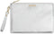 KATIE LOXTON Luxe Womens Medium Vegan Leather Wristlet Strap Clutch Purse Metallic...