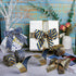 1.5 Inch Wedding Ribbon Wired Burlap Stripes Ribbon for Wreath Stripes Dots for Christmas Anniversary Bachelor Party Decor Craft, 3 Rolls (Blue an...