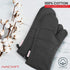 AVACRAFT Oven Mitts Pair, Flexible, 100% Cotton with Unique Heat Resistant Food Grade Silicone, Thick Terry Cloth Interior, 500 F Heat Resistant (...