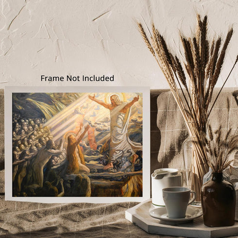 Posterizer 1 pcs-Christ in the realm of the dead by Joakim Skovgaard poster-Religious Posters-Gifts for Christians -Decor for Church, Sunday Schoo...