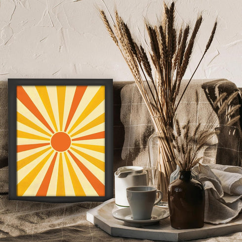 Posterizer 1 pcs-Boho Minimalist Cute Sunshine-Abstract & Modern Art-Astronomy & Celestial Art-Gift for Men Women Entrepreneur Teens - Kitchens, D...