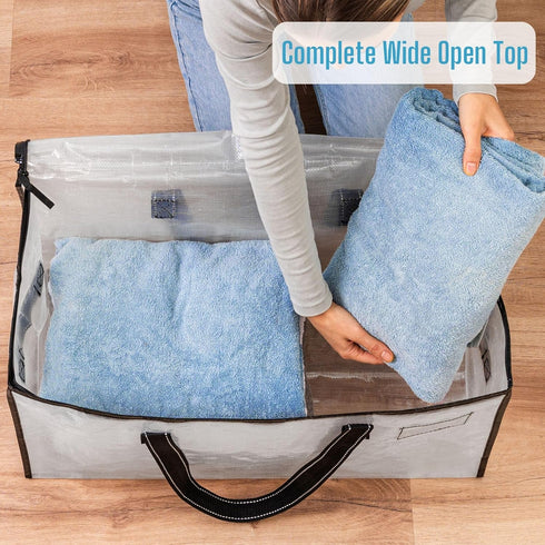 VENO 2 Pack Moving Bags, Comforter and Blanket Storage Bags for Closet, Moving Boxes, Boxes with Lids Alternative, College Dorm Packing Supplies, ...