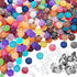 Maitys 200 Pcs 20 Colors Druzy Resin Cabochons Stainless Steel Stud Earring, Faux Druzy Cabochons Round Flat Back Dome for Jewelry Making, DIY Cra...