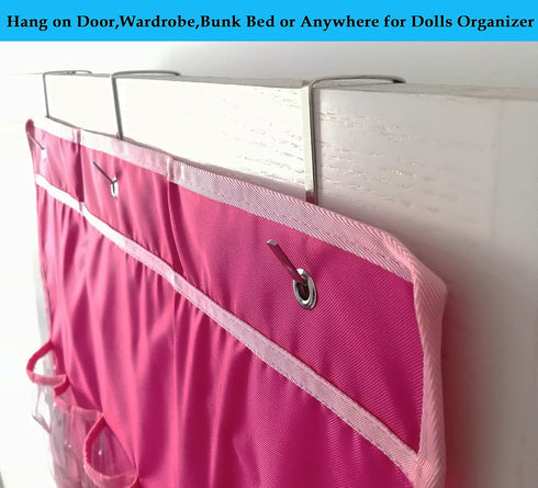 Hanging Over Door Toy Storage Organizer (24 Pockets), Compatible with LOL OMG Dolls Surprise Doll (Toys Not Included), (57.5''x22'')...