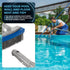 BlueStars Heavy Duty 5in Swimming Pool Brush with Stainless Steel Bristle Wire and Aluminium Handle 5" - Suitable for Tackling Stubborn Stains on ...