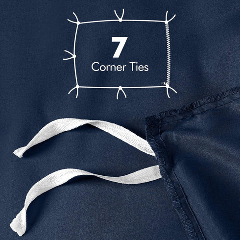 Utopia Bedding Duvet Cover Queen Size - 3 Piece with Zipper Closure - 1 Comforter Cover 90X90 Inches & 2 Pillow Shams 20X26 Inches (Navy) Comforte...
