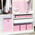 Simple Houseware Mesh Pop-Up Laundry Hamper Basket With Side Pocket, Pink - 2 Pack...