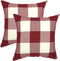 YOUR SMILE Christmas Retro Farmhouse Buffalo Tartan Chequer Plaid Cotton Linen Decorative Throw Pillow Case Cushion Cover Pillowcase for Sofa,Set ...