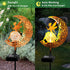 ZNYCYE Garden Solar Lights Outdoor Decorative, Moon & Fairy Solar Stake Crackle Glass Globe, Gardening Gifts for Women, Garden Stake Lights Waterp...