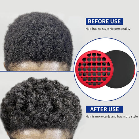 Silicone Curl Brush,Africa Comb,Magic Curly Hair Brush Twist Hair,Afro Pick,Men Women Boys Girls Wave Curler Tool,1 Set (Red)…...