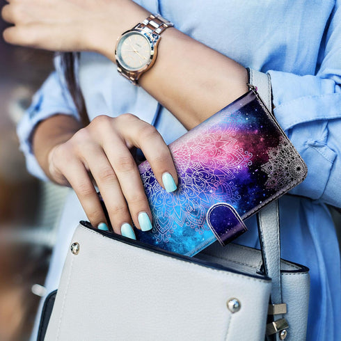 ULAK for iPhone SE 3(2022)/SE(2020)/8/7 Wallet Case with Card Holder, Premium Floral PU Leather Flip Case with Kickstand Card Slots,Wrist Strap, D...