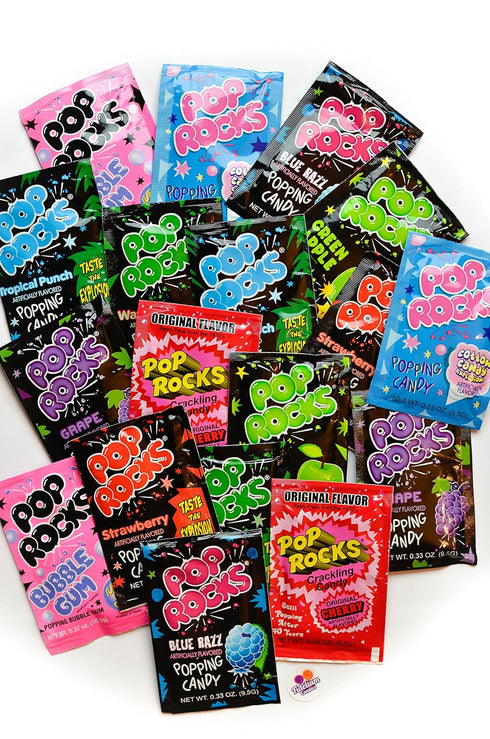 Pop Rocks Candy Ultimate 9 Flavor Assortment Bulk - Strawberry, Cherry, Tropical Punch, Watermelon, Blue Raspberry, Bubble Gum, Cotton Candy, Grap...