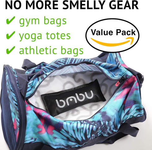 Charcoal Shoe Deodorizers - Activated Natural Bamboo Air Purifying Bag Insert for Sneakers Oder Eliminator Mini Bags -Absorber/Freshener for Gym B...