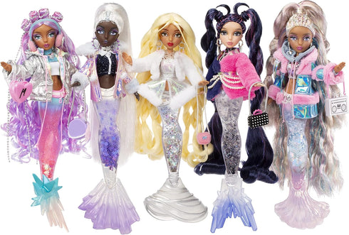 MERMAZE MERMAIDZ™ Winter Waves Nera™ Mermaid Fashion Doll with Color Change Fin, Glitter-Filled Tail and Accessories...