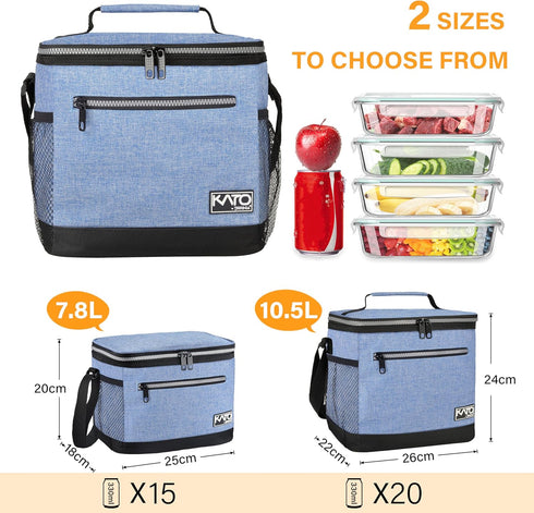 Tirrinia Insulated Lunch Box for Men/Women, Leakproof Lunch Bag for School Work, Large Lunch Tote Kids Boys Girls Student Back to School, Soft Coo...