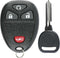 KeylessOption Keyless Entry Remote Control Car Key Fob Replacement for 15913421 with Key...