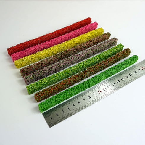 Cayway 10 Pcs Miniature Shrub Strips 7.9 Inches Static Shrub Vegetation Groups Bush Model Groups Bush Model Static Scenery Model Aritificial Plant...