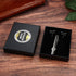 IRONBOX Initial Cufflinks and Tie Clip Set for Men Personalized Black Cuff Links and Tie Bar Letter Alphabet A-Z Gift with Box for Father Husband ...