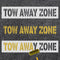2pcs Tow Away Zone Stencils, 28.35x5.9 Inch Parking Lot Stencils Reusable Letter Stencils Paint Stencils Warning Sign Stencils Floor Paint Stencil...