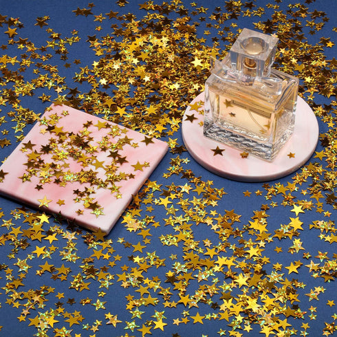 Hestya 60g Star Confetti Glitter Table Confetti Metallic Foil Stars for Party Wedding Festival Decorations(Glitter Gold Set,10mm and 6mm)...