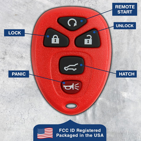 2X KeylessOption Key Fob Replacement for 2007 2008 2009 2010 2011 2012 2013 2014 2015 2016 2017 Buick Cadillac Chevrolet Chevy GMC Saturn Remote, ...