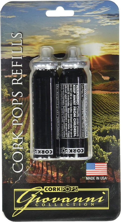 Cork Pops Black Giovanni Wine Bottle Opener Refills, Set of 2...
