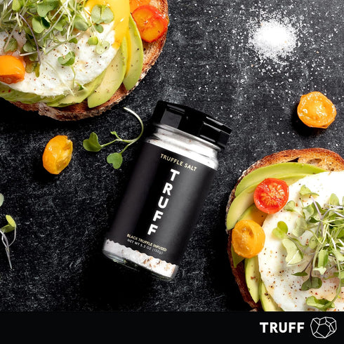 TRUFF Black Truffle Salt, Fine and Coarse Sea Salt, Dried Black Summer Truffles, Specialty Seasoning for A Truly Aromatic Flavor Experience, For t...