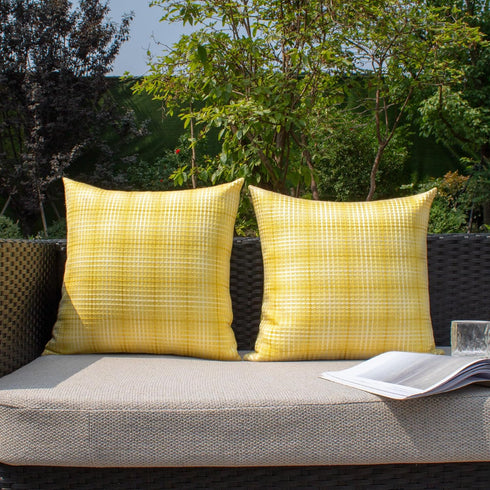 Kevin Textile Pack of 2 Outdoor Waterproof Throw Pillow Covers Decorative Outdoor Pillows Cushion Case Patio Pillows for Couch Tent Sunbrella, 18x...