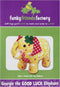 Funky Friends Factory Georgie The Good Luck Elephant Pattern...