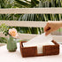 Rattan Guest Towel Holder For Bathroom Towel Caddy Rectangular Napkin Tray Wicker Toilet Tank Basket Dark Brown 9.4 x 5.9 x 2.4 inches Tissue Pape...