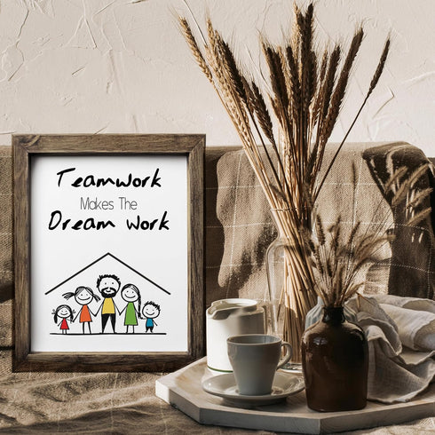 Posterizer 1 pcs-team work makes the dream work-motivational quote-Kids Room Art-Teachers & Classrooms-decor for nursery toddlers kids room- UNFRA...