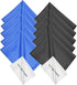 Eco-Fused Blue/Black Microfiber Cloth - 6x7 Inch - 12 Pack - Glasses & Lens Cleaning...