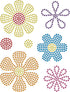 Rhinestone Genie Flowers 001 Magnetic Rhinestone Template, Black...